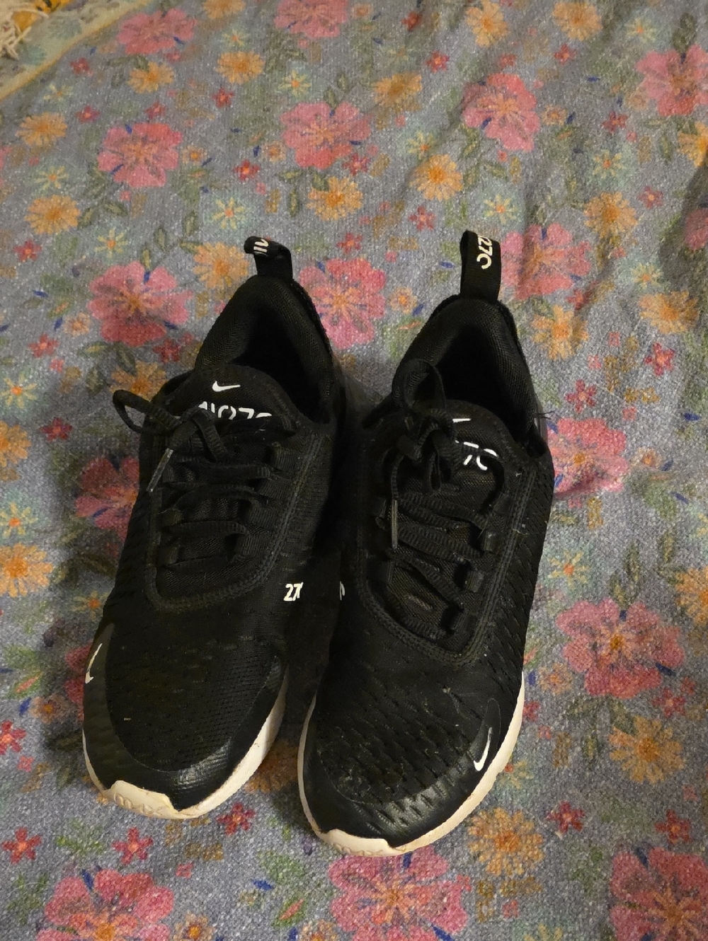 Nike Black Sneakers with White Soles